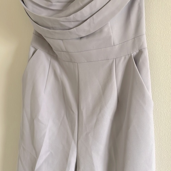 Lavish Alice Cowl Bandeau Jumpsuit Women’s Size 8 Strapless Corset Blue Gray - Picture 7 of 9